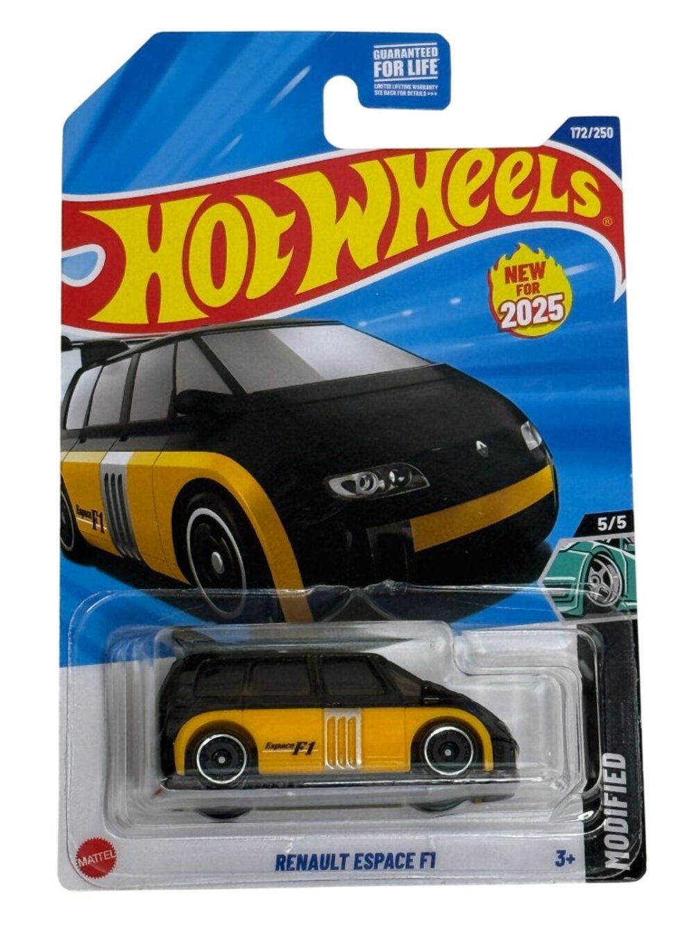 2025 Hot Wheels Renault Espace F1 • Modified 172/250 • Yellow/Black
